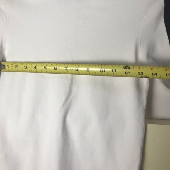 Louis Vuitton NEW Sweater Top Flare Sleeve Cuffs Uniform White Black Knit Crew S - Picture 13 of 16